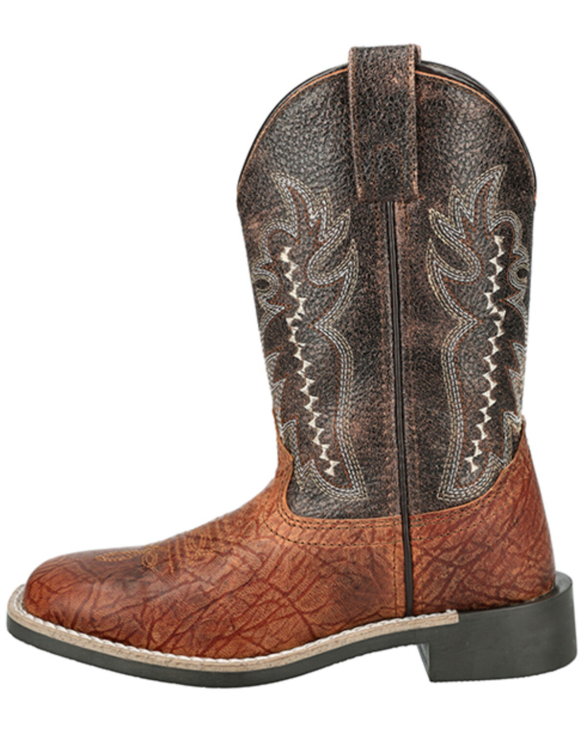 Image #3 - Smoky Mountain Little Boys' Presley Western Boots - Broad Square Toe, Cognac, hi-res