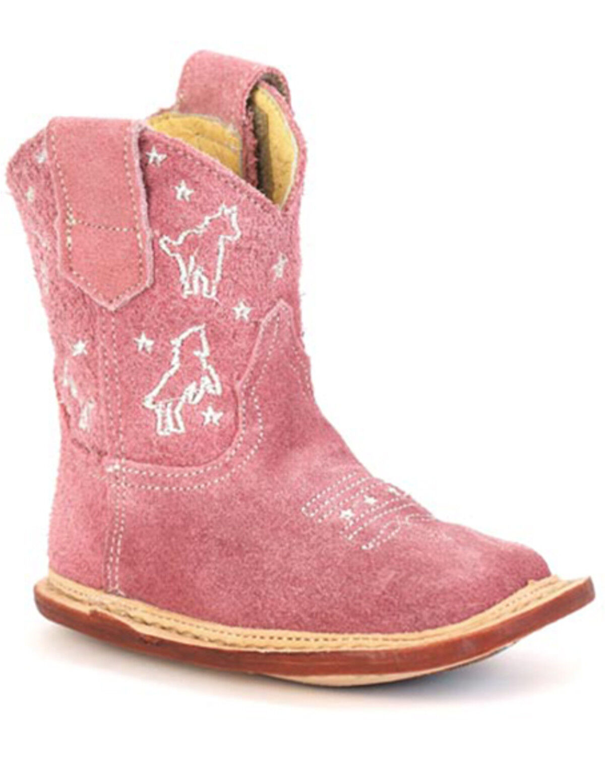 Image #1 - Roper Infant Girls' Cowbabies Best Friends - Broad Square Toe, Pink, hi-res