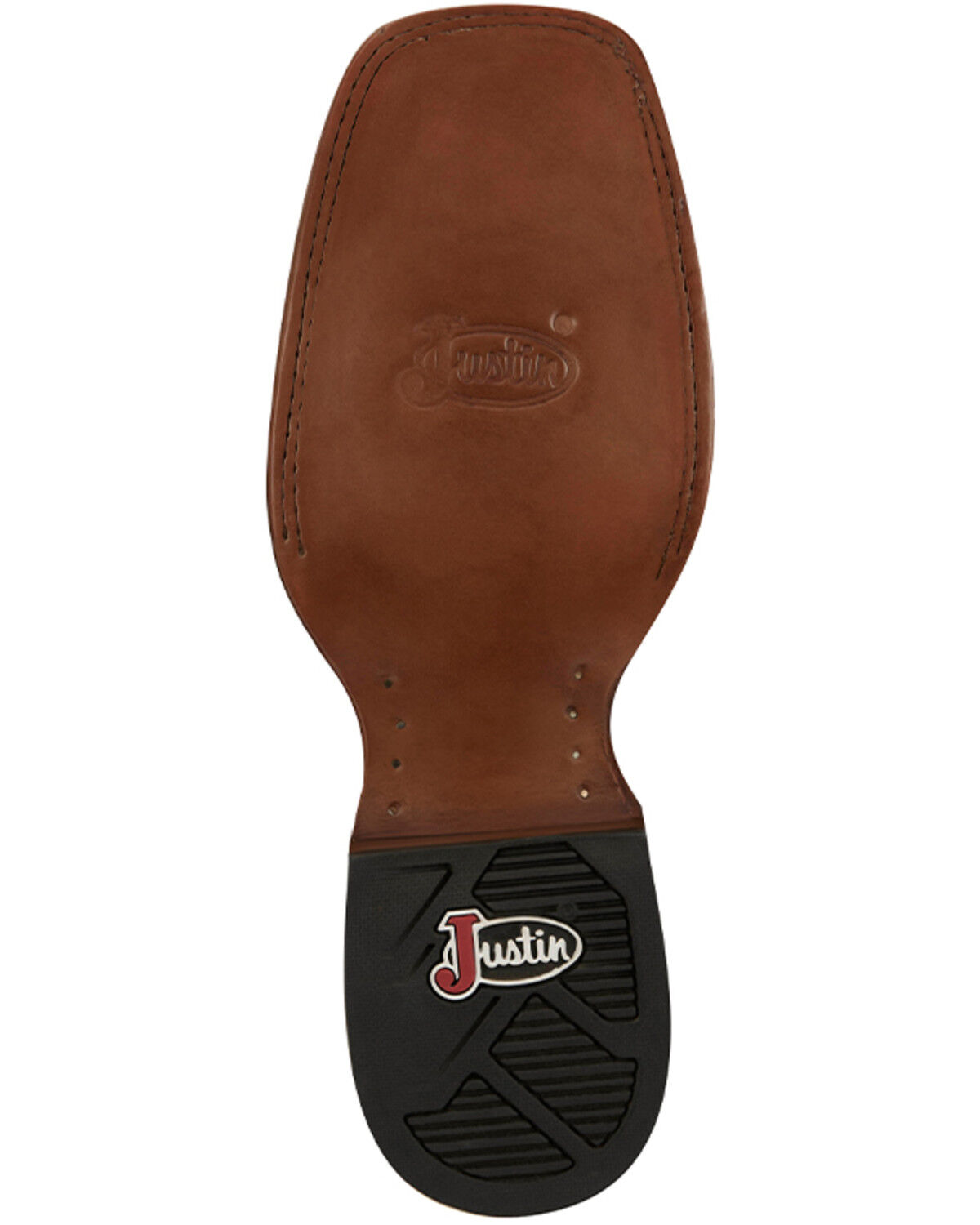 Image #7 - Justin Men's Big News Western Boots - Broad Square Toe, Brown, hi-res