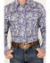 Image #3 - Wrangler 20X Men's Paisley Print Long Sleeve Pearl Snap Stretch Western Shirt, Blue, hi-res