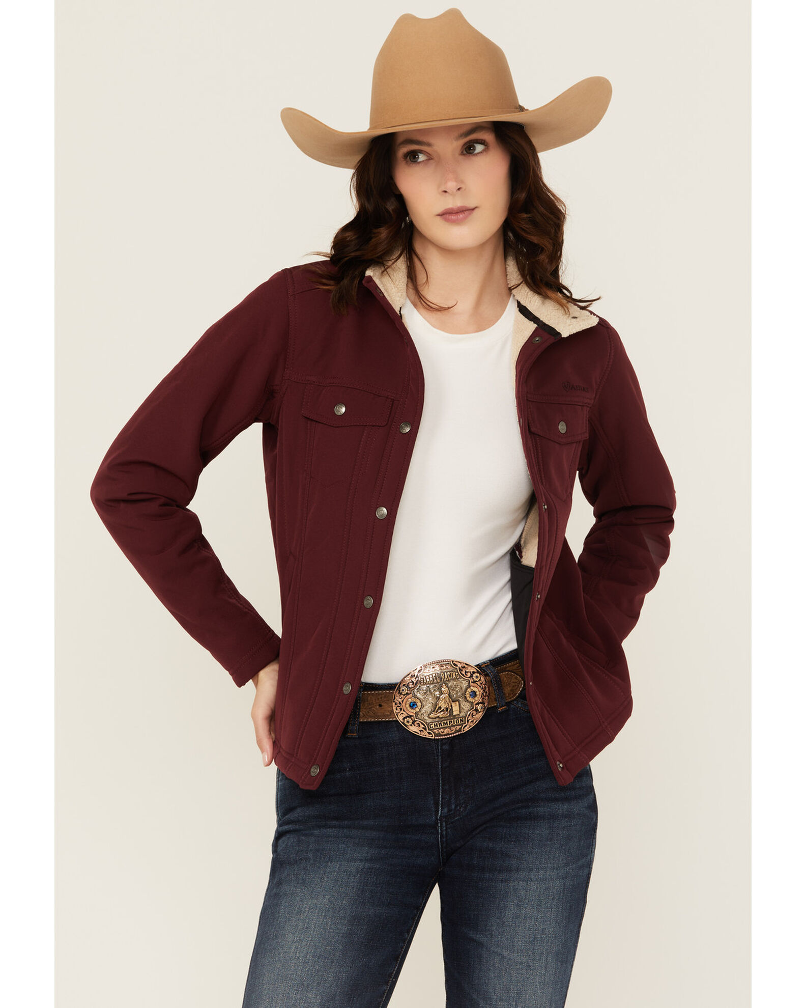 Womens maroon ariat jacket 2025