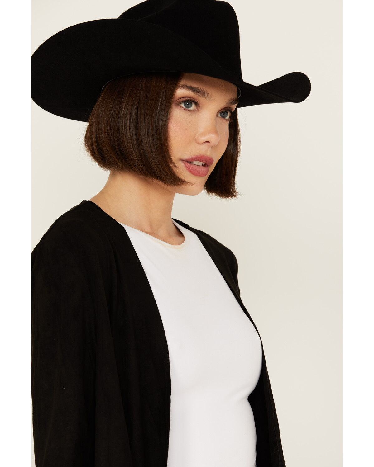 Image #2 - Vocal Women's Rhinestone Fringe Jacket, Black, hi-res