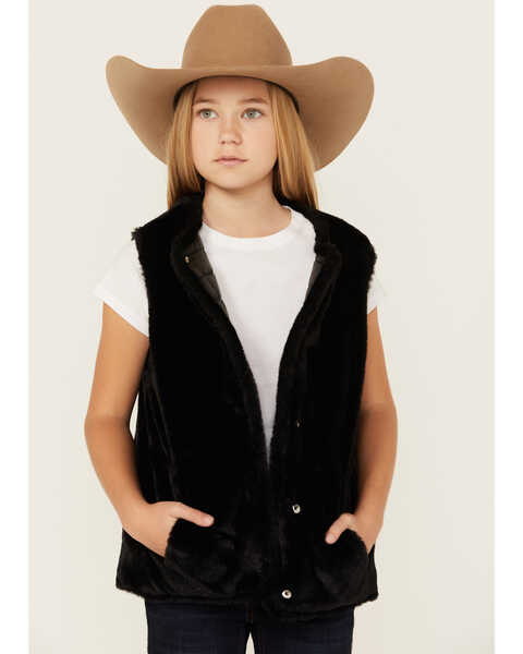 Image #5 - Urban Republic Little Girls' Reversible Faux Fur Vest , Cheetah, hi-res