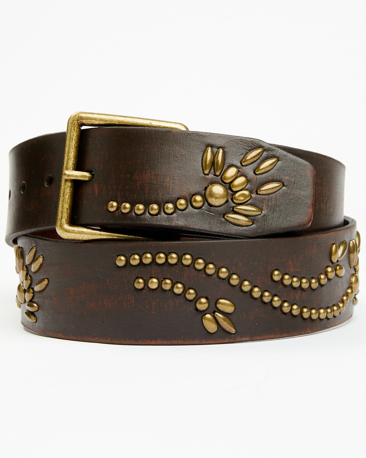 Image #1 - Bed Stu Women's Hudson Brown Leather Belt, Brown, hi-res