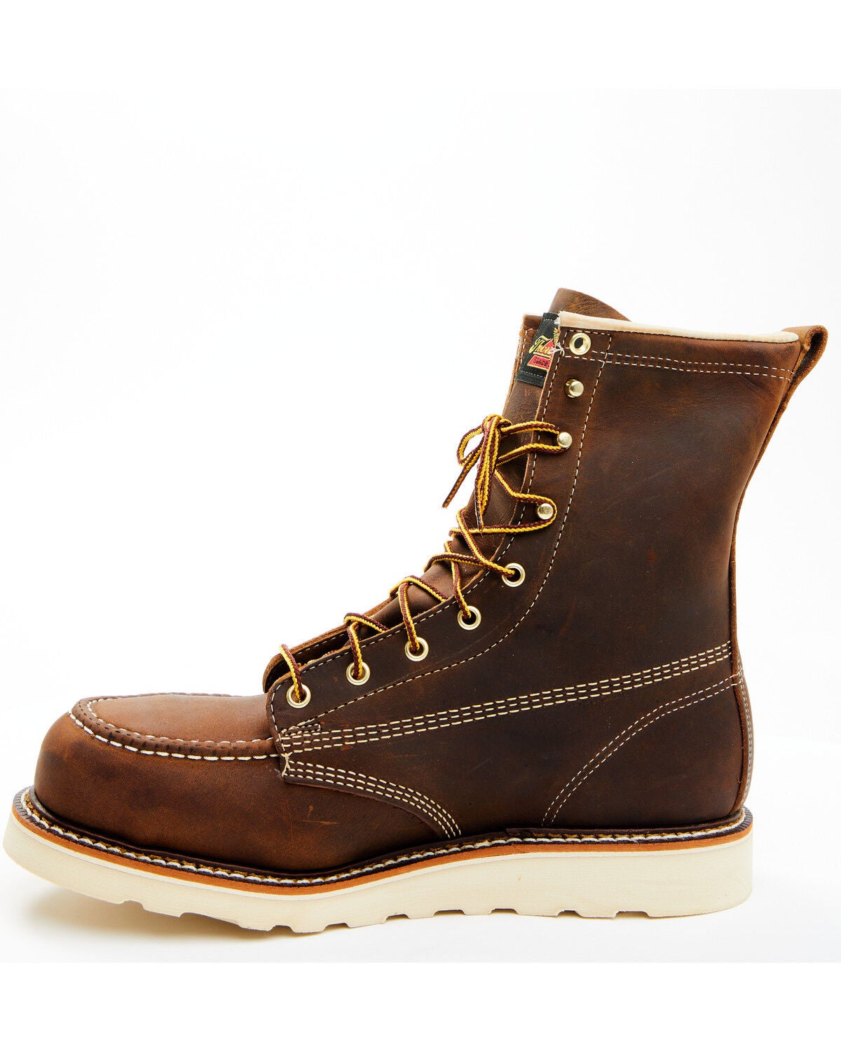 Image #3 - Thorogood Men's 8" American Heritage MAXWear Wedge&trade; Moc Work Boots - Steel Toe, Brown, hi-res
