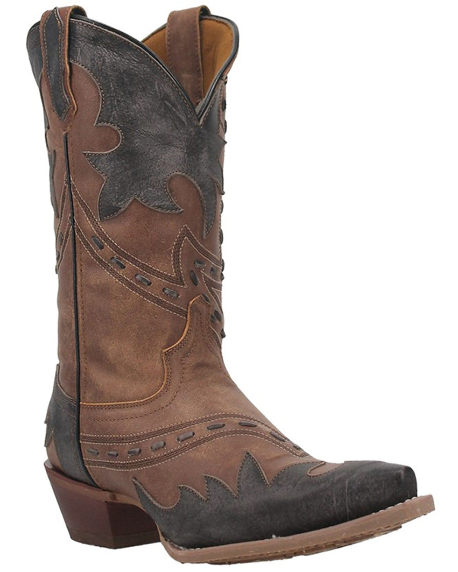 Laredo Men s Porter Wingtip Collar Overlay Western Boot Snip Toe Country Outfitter