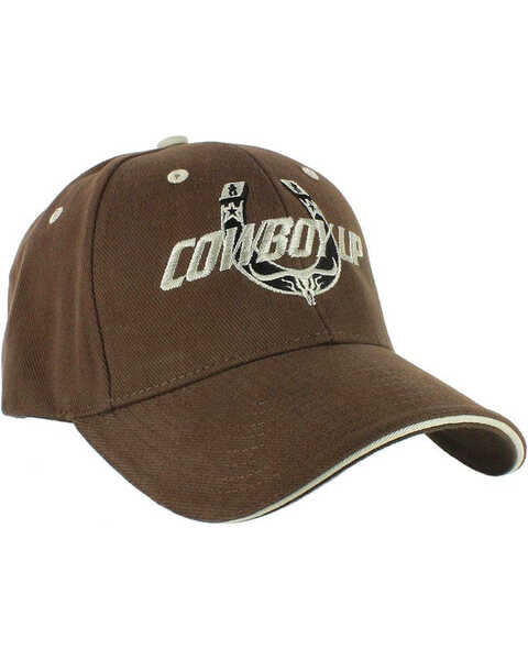 Cowboy Up Men's Basic Logo Baseball Cap , Brown, hi-res