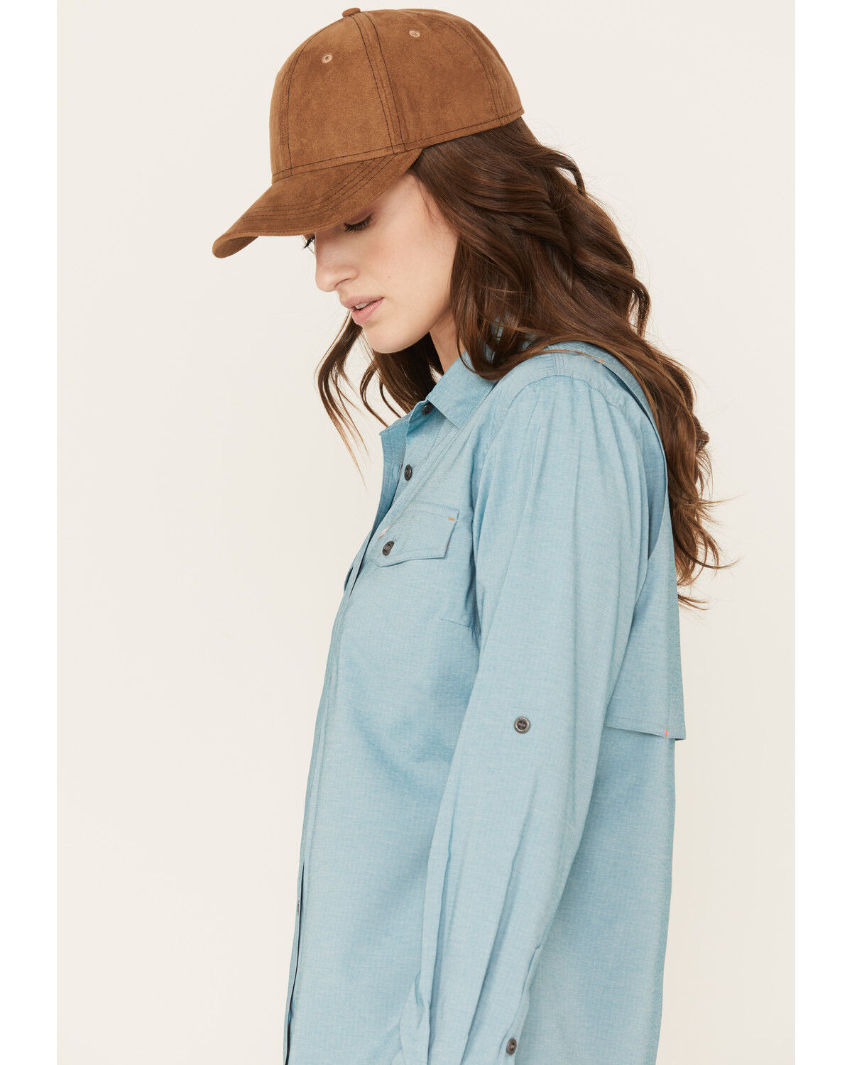Image #2 - Ariat Women's Rebar VentTEK Long Sleeve Button Down Work Shirt, Light Blue, hi-res