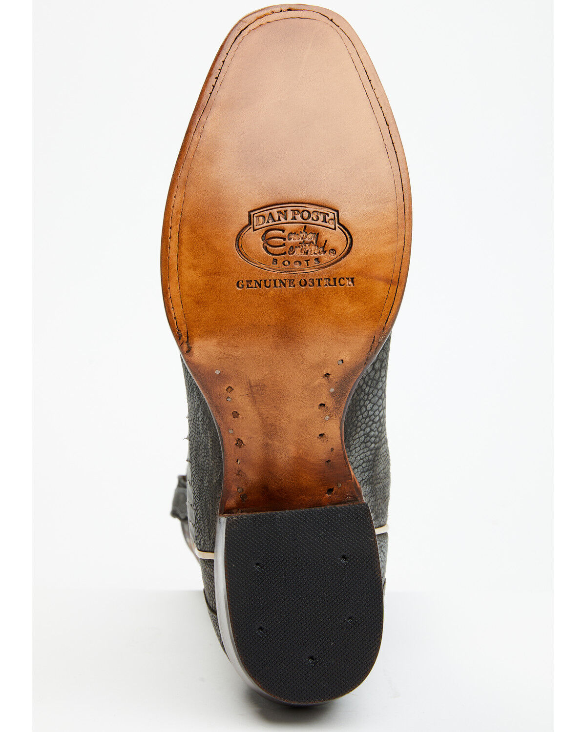 Image #7 - Dan Post Men's 11" Exotic Ostrich Leg Western Boots - Square Toe, Grey, hi-res