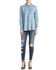 Miss Me Women's Denim Star Long Sleeve Button Down Shirt , Indigo, hi-res