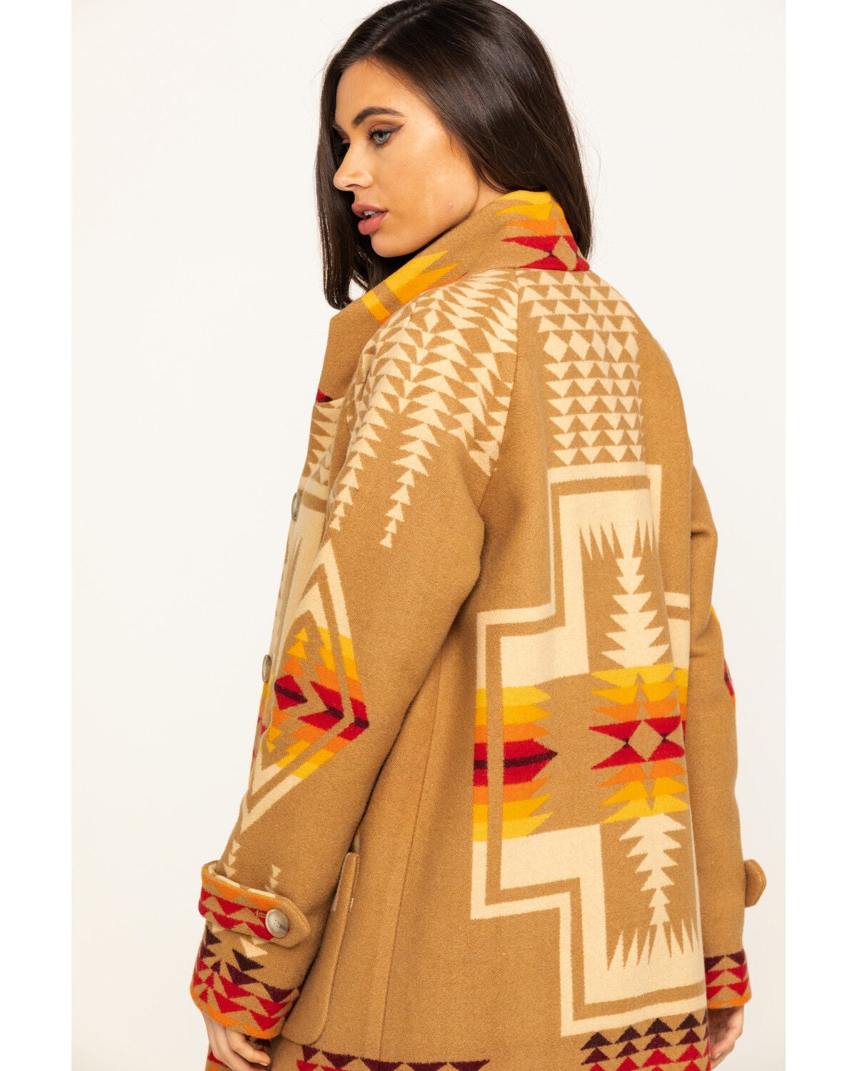 Image #5 - Pendleton Women's Tan Harding Jacquard 1930 Archive Coat, , hi-res