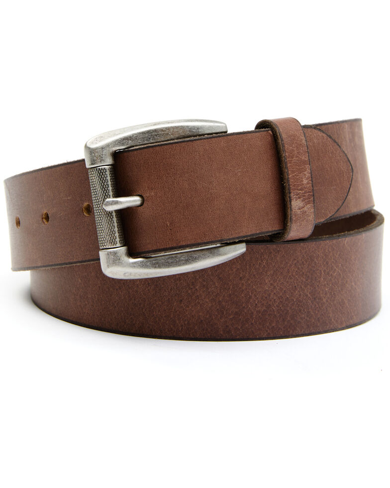 Hawx Men's Plain Roller Buckle Work Belt, Brown, hi-res