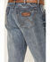 Image #4 - Wrangler Retro Men's Greeley Light Wash Stretch Relaxed Bootcut Jeans - Tall , Medium Wash, hi-res