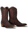 Image #1 - Lane Women's Plain Jane Midi Western Boots - Round Toe, Cognac, hi-res