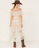 Shyanne Women's Off-Shoulder Tiered Lace Dress, Sand, hi-res