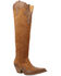 Image #1 - Dingo Women's Drama Queen Suede Tall Boots - Snip Toe, Camel, hi-res