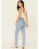 Image #1 - Levi's Women's 501 Fray Hem Skinny Jeans, Blue, hi-res