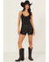 Image #2 - Idyllwind Women's Bexhill Coated High Rise Fringe Super Stretch Denim Shorts, Black, hi-res