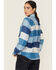 Image #4 - Idyllwind Women's Plaid Print Long Sleeve Snap Flannel Shirt, Light Blue, hi-res