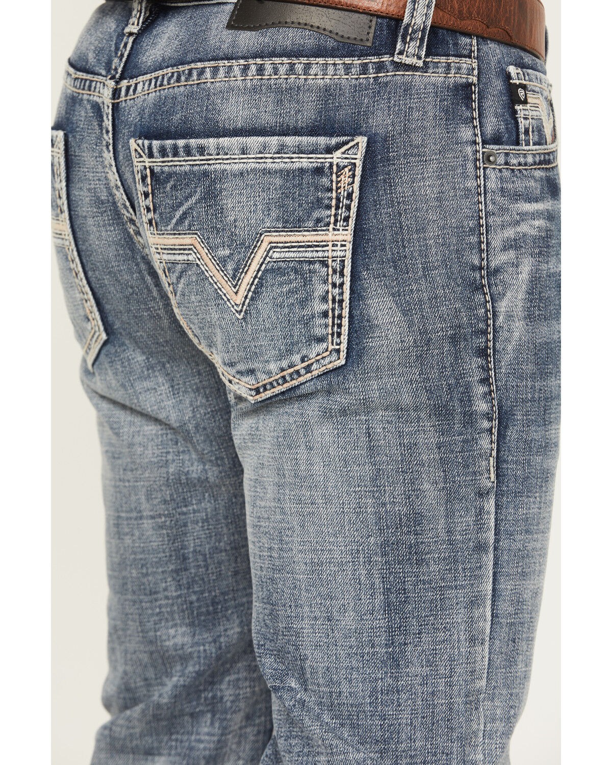 Image #4 - Rock & Roll Denim Men's Pistol Medium Wash Bootcut Denim Jeans, Medium Wash, hi-res