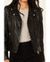 Image #3 - Mauritius Leather Women's Embellished Stars Leather Moto Jacket, Black, hi-res