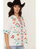 Image #2 - Johnny Was Women's Floral Embroidered V Neck Top, White, hi-res