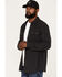 Image #3 - Moonshine Spirit&reg; Men's Cask Small Plaid Print Snap Western Flannel Shirt, Brown, hi-res