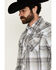 Image #4 - Wrangler Retro Men's Plaid Print Long Sleeve Snap Western Shirt, Grey, hi-res