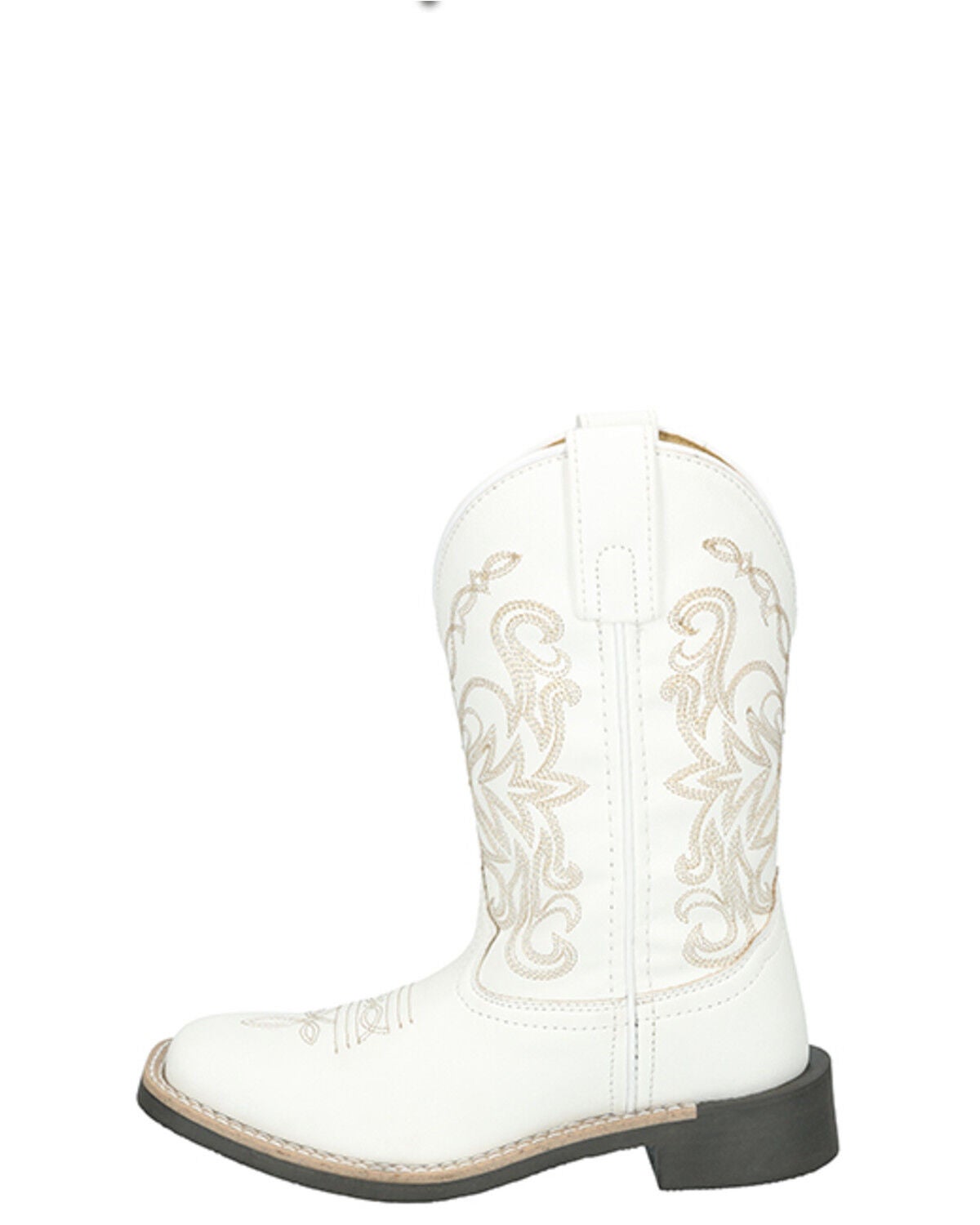 Image #3 - Smoky Mountain Girls' Bonnie Western Boots - Broad Square Toe, White, hi-res