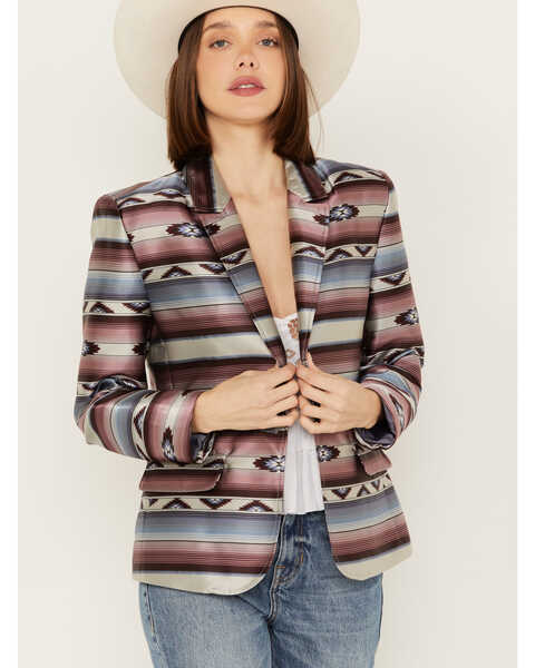 Ariat Women's Southwestern Serape Striped Blazer, Multi, hi-res