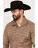 Image #2 - Rock & Roll Denim Men's Longhorn Print Long Sleeve Pearl Snap Stretch Western Shirt, Brown, hi-res