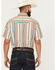 Image #4 - Roper Men's West Made Southwestern Striped Short Sleeve Pearl Snap Western Shirt, Tan, hi-res