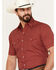 Image #2 - Ely Walker Men's Print Short Sleeve Pearl Snap Western Shirt, , hi-res