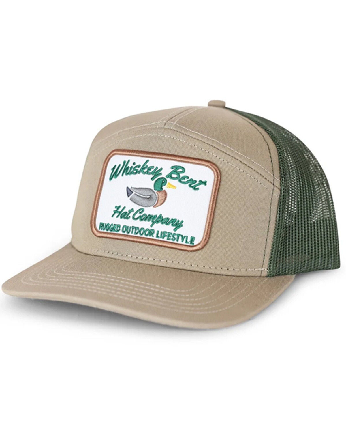 Image #2 - Whiskey Bent Men's Green Head Ball Cap, Tan, hi-res
