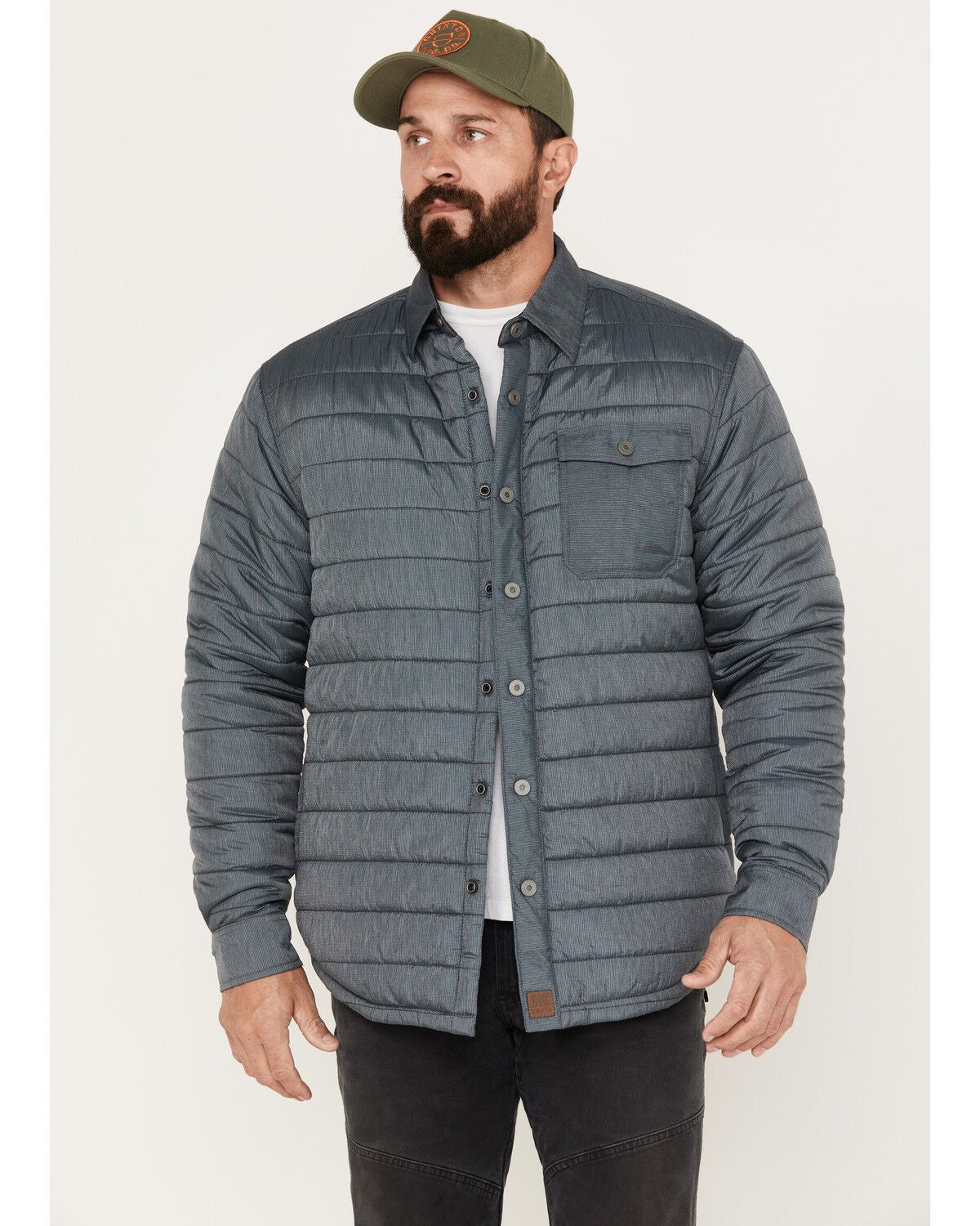 Dakota Grizzly Men's Lucas Quilted Lightweight Fleece Lined Jacket, Grey, hi-res