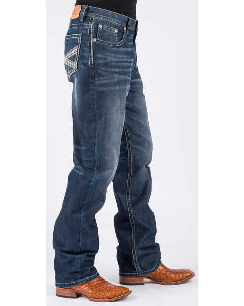 Image #2 - Stetson Men's 1520 Standard Fit Straight Jeans , Blue, hi-res