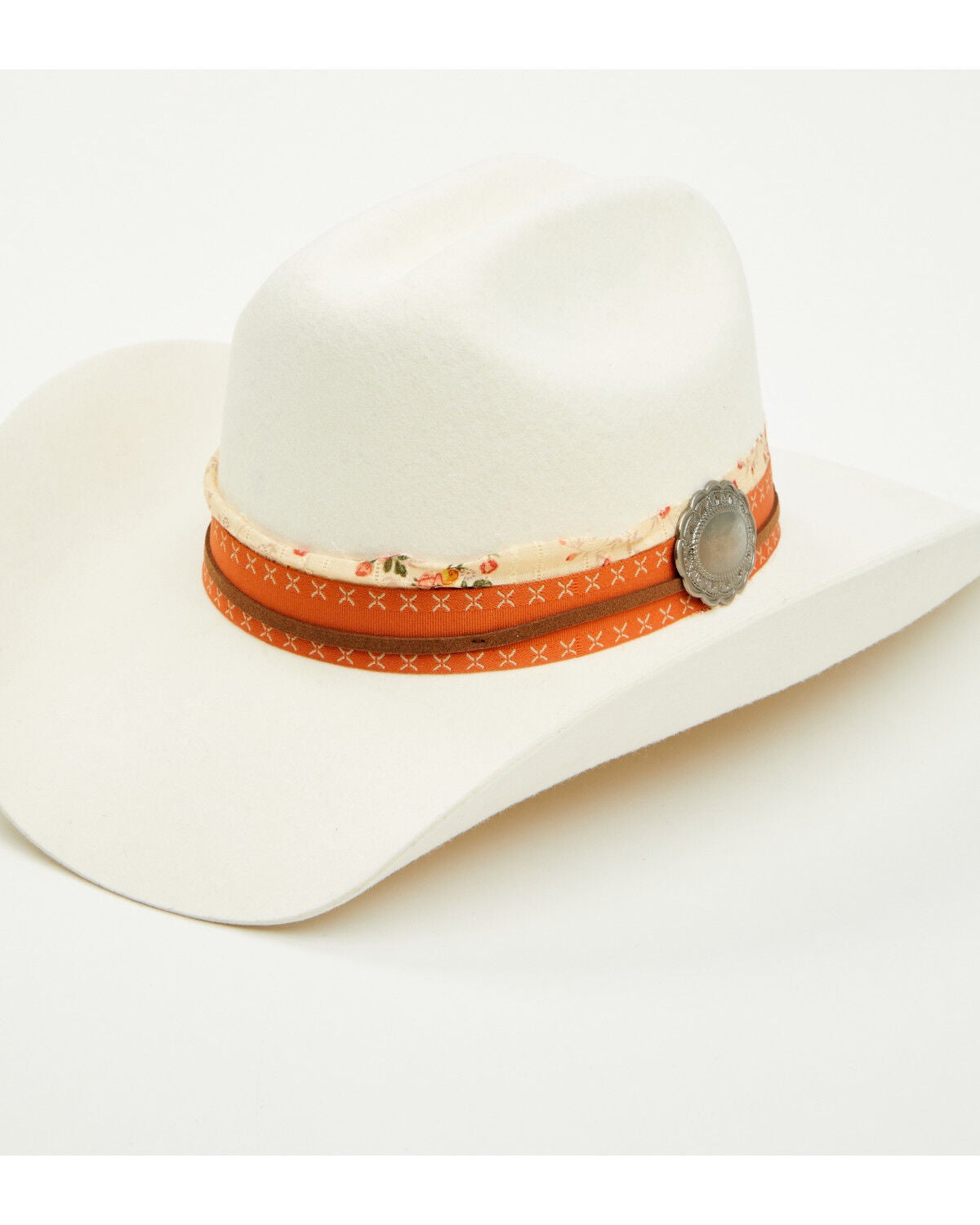 Shyanne Women's Concho Wool Cowboy Hat, Ivory, hi-res