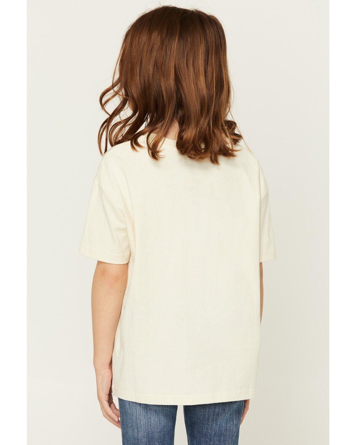 Image #4 - Wrangler X Lainey Wilson Girls' Silhouette Short Sleeve Graphic Tee, Cream, hi-res