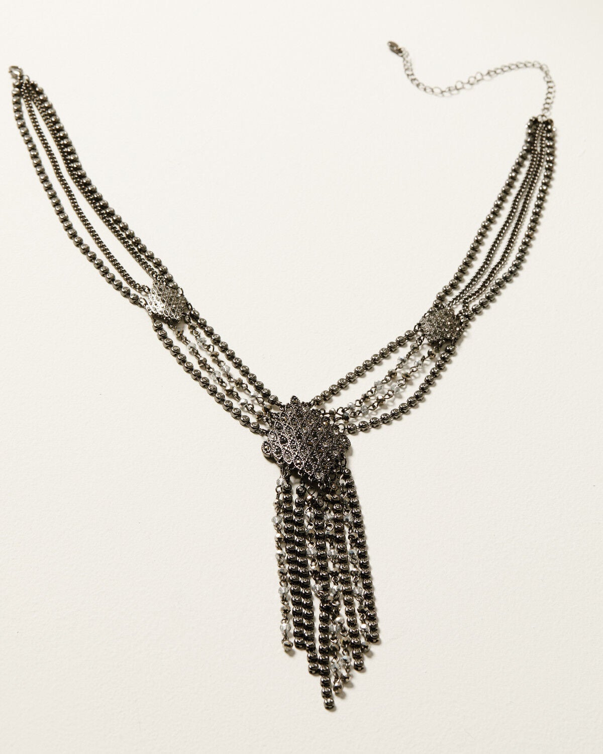 Image #1 - Shyanne Women's Enchanted Forest Diamond Chain Necklace, Pewter, hi-res