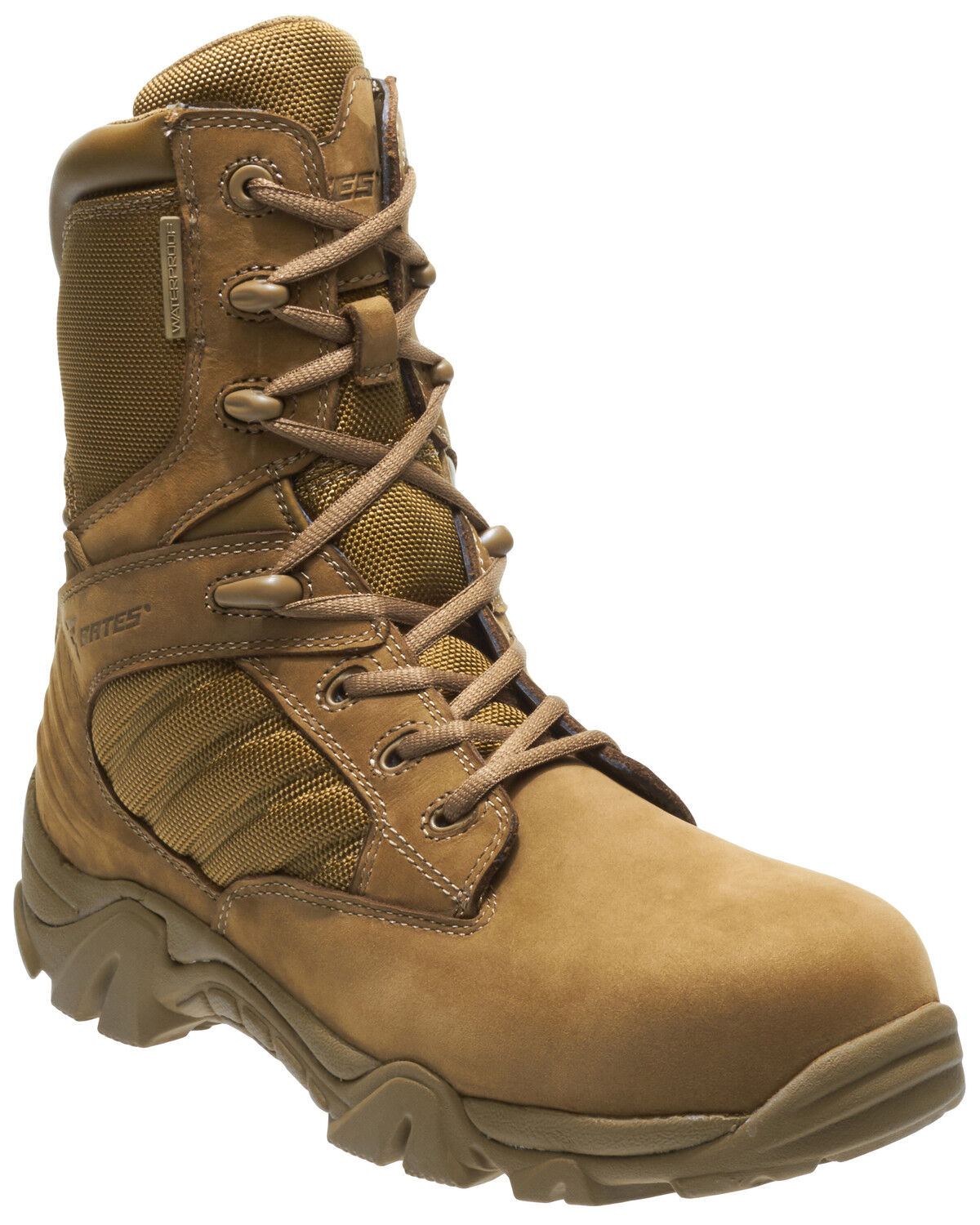 Image #1 - Bates Men's GX-8 Waterproof Work Boots - Composite Toe, Tan, hi-res