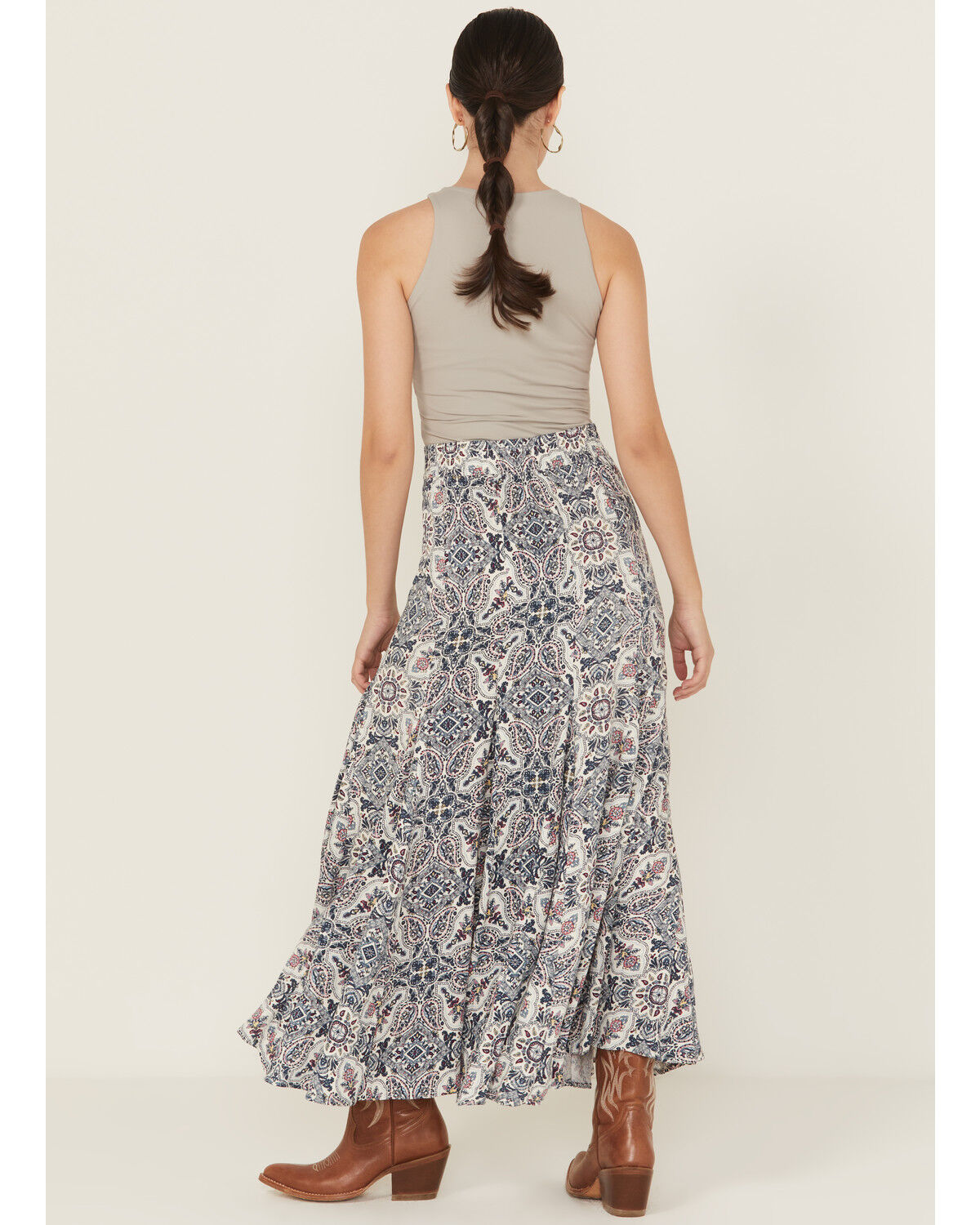 Image #4 - Idyllwind Women's Garrison Printed Maxi Skirt, Ivory, hi-res