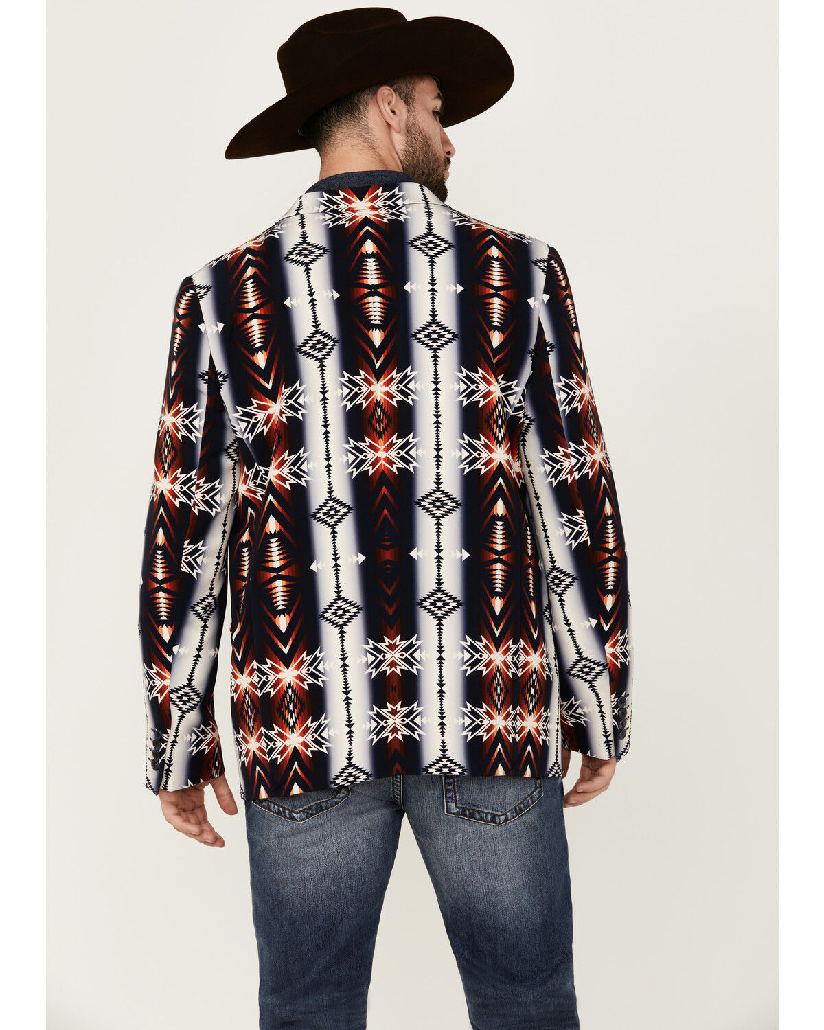 Image #4 - Rock & Roll Denim Men's Southwestern Print Sportcoat, Tan, hi-res