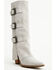 Image #1 - Dingo Women's Buckle Bunny Western Boots - Round Toe, White, hi-res