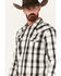 Image #2 - Moonshine Spirit Men's Skylark Plaid Print Long Sleeve Pearl Snap Western Shirt, White, hi-res