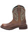 Image #3 - Justin Women's Gemma Brown Western Boots - Round Toe, Dark Brown, hi-res