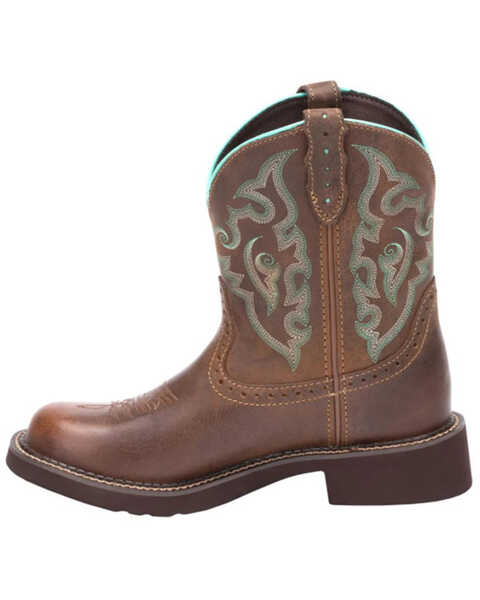 Justin Women's Gemma Brown Western Boots - Round Toe, Dark Brown, hi-res