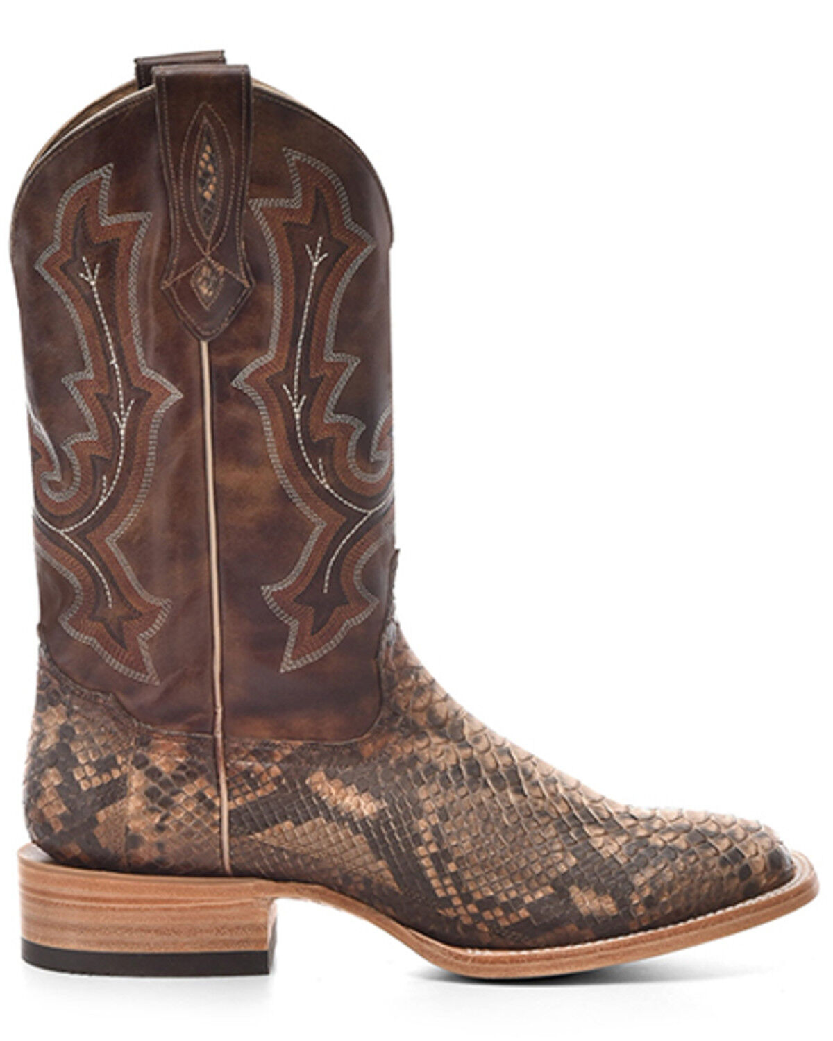 Image #2 - Corral Men's Exotic Python Western Boots - Broad Square Toe, Taupe, hi-res