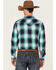Cody James Men's Gateway Large Plaid Long Sleeve Snap Western Shirt , Navy, hi-res
