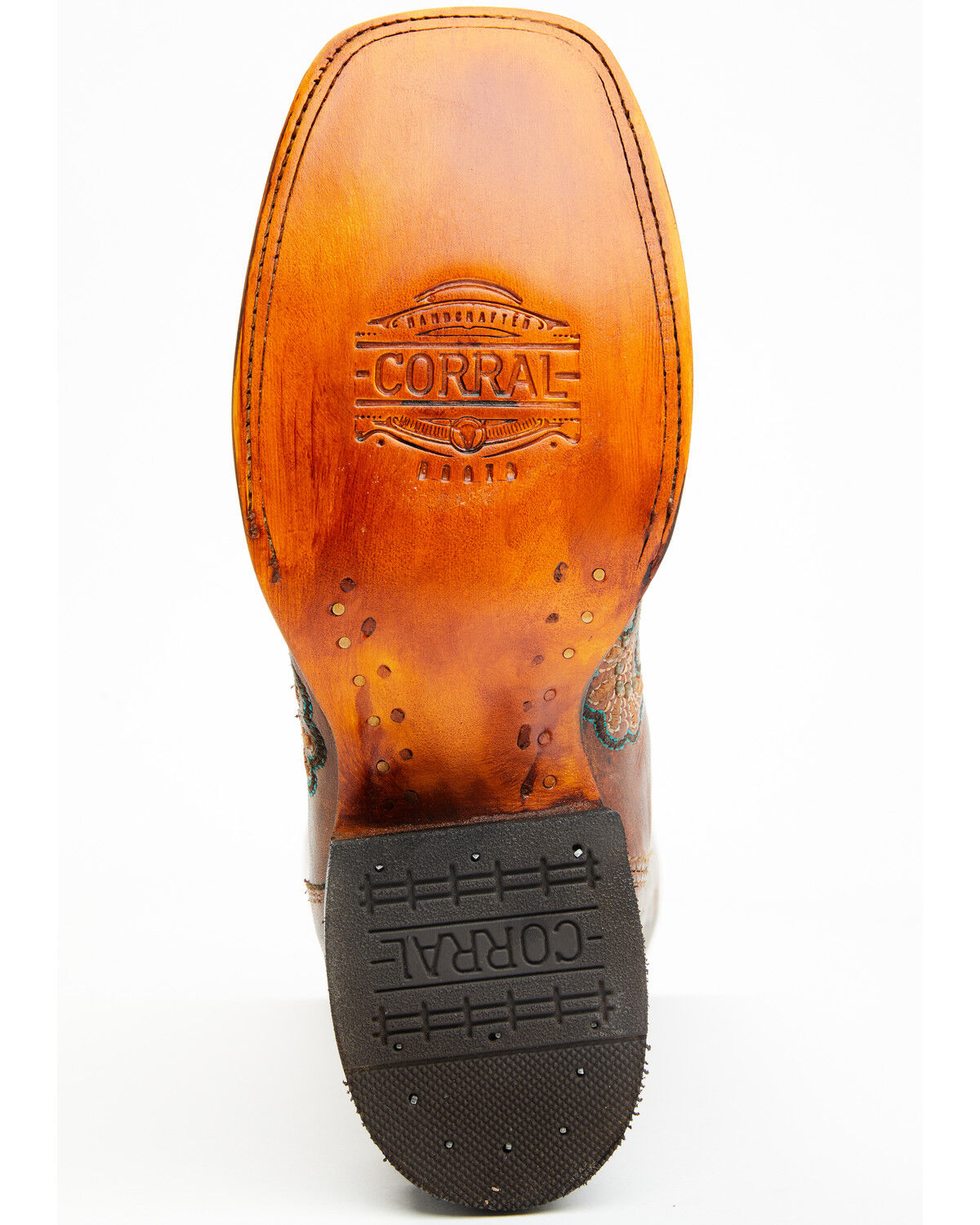 Image #7 - Corral Women's Embroidered Western Boots - Broad Square Toe, Tan, hi-res