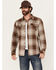 Image #1 - Brothers and Sons Men's Conrad Plaid Print Long Sleeve Button-Down Shirt, Chocolate, hi-res